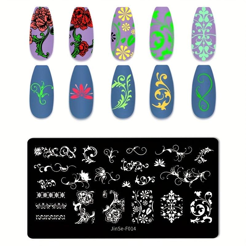 Stainless Steel Nail Stamping Plates Shapes Image Stamp Template Nails Printing
