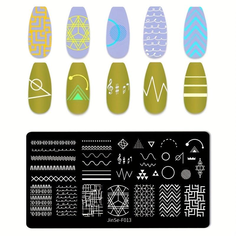 Stainless Steel Nail Stamping Plates Shapes Image Stamp Template Nails Printing