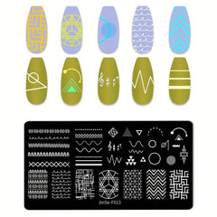 Stainless Steel Nail Stamping Plates Shapes Image Stamp Template Nails Printing