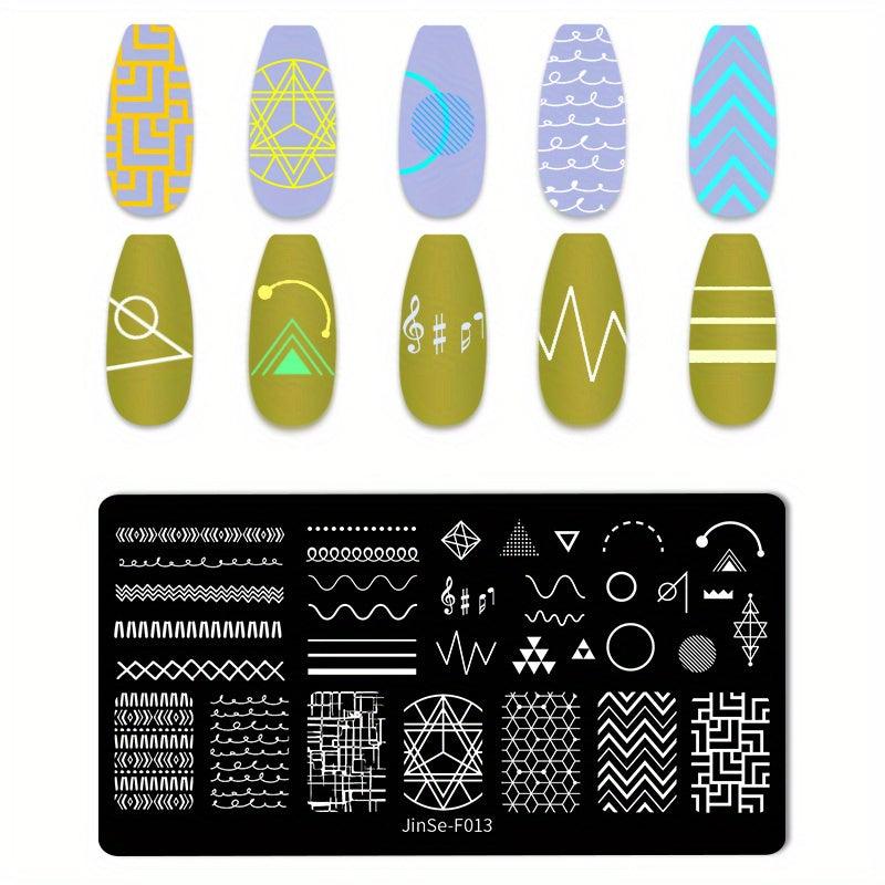 Stainless Steel Nail Stamping Plates Shapes Image Stamp Template Nails Printing