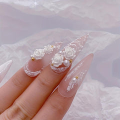 3D Flower Nail Charms 90pcs & Auroras Camellia Nail Art Jewelry
