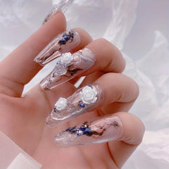 3D Flower Nail Charms 90pcs & Auroras Camellia Nail Art Jewelry