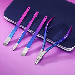 15 Pcs Colorful Stainless Steel Nail Clipper Set With Ear Spoon