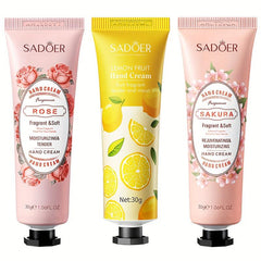 3pc Fragrance Hand Cream Set - Moisturizing & Nourishing - Travel