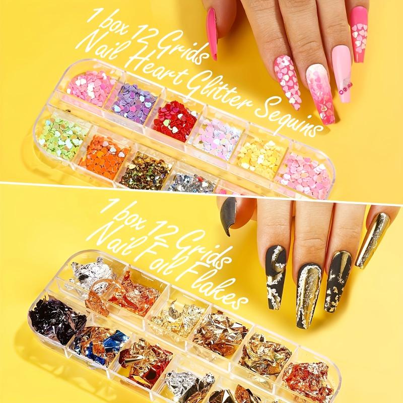 Nail Brush Nail Tool Kit With Nail Brush Nail Point Tool Fine Glitter Nail
