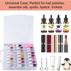 Portable Nail Polish Organizer Double Side Storage 48 Bottles