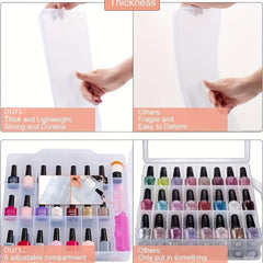Portable Nail Polish Organizer Double Side Storage 48 Bottles