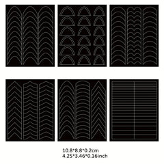 6pcs Nail Strips French Manicure Stickers Forms Fringe Tip Guides Stencil