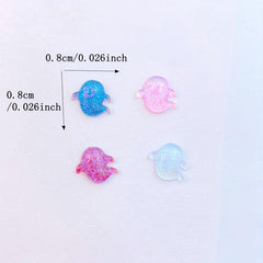 50Pcs Halloween Nail Art Charms Resin Mini Ghost Flat Back Manicure Parts