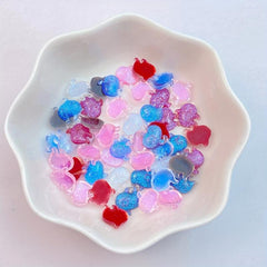 50Pcs Halloween Nail Art Charms Resin Mini Ghost Flat Back Manicure Parts