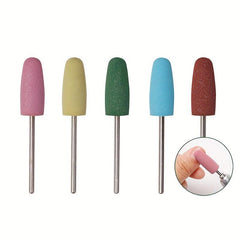 5 Pcs Rubber Nail Polishing Bits for Manicure Pedicure