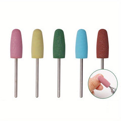 5 Pcs Rubber Nail Polishing Bits for Manicure Pedicure