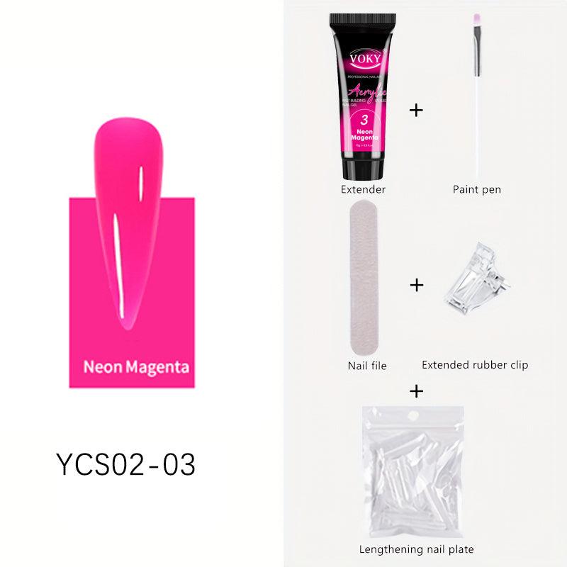 Nail Extension Kit w/ Crystals for Salon French Art at Home