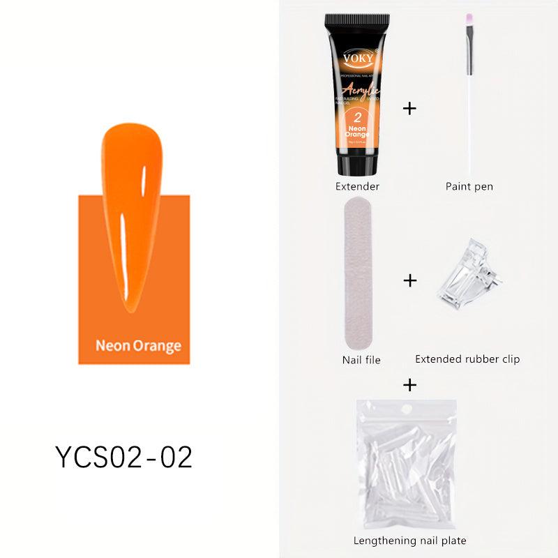 Nail Extension Kit w/ Crystals for Salon French Art at Home