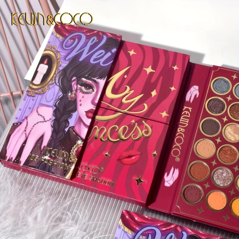 Pearly Matte/Bright Earth Tone Eyeshadow Palette with Blush & Highlighter