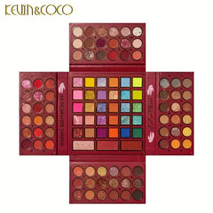 Pearly Matte/Bright Earth Tone Eyeshadow Palette with Blush & Highlighter