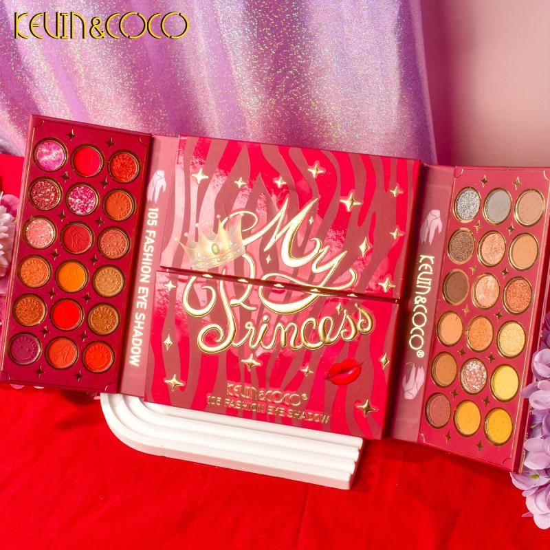Pearly Matte/Bright Earth Tone Eyeshadow Palette with Blush & Highlighter