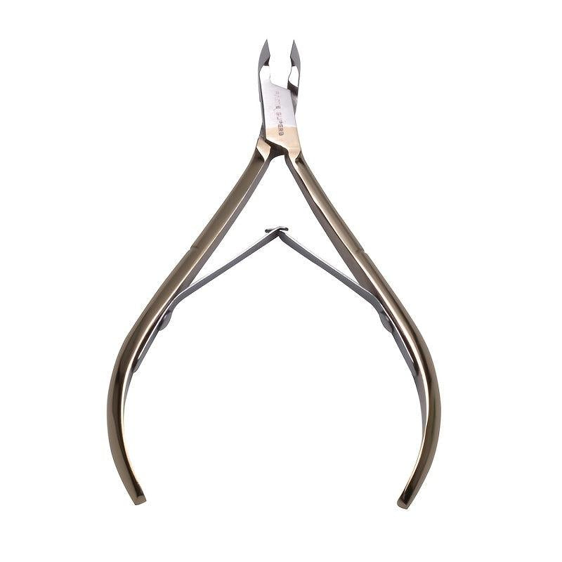 Stainless Steel Nail Cuticle Scissors with Golden Handle