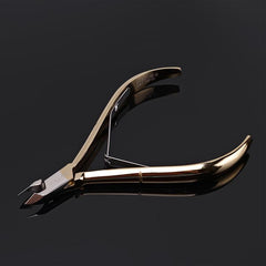 Stainless Steel Nail Cuticle Scissors with Golden Handle