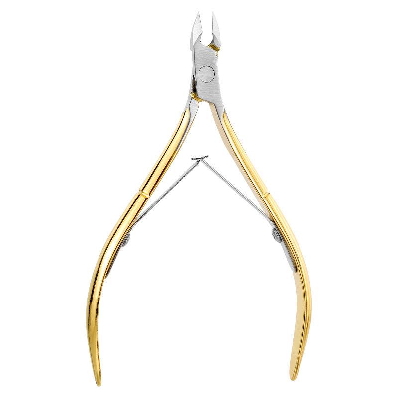Stainless Steel Nail Cuticle Scissors with Golden Handle