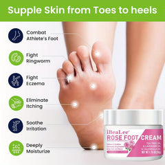 Rose Foot Cream Moisturizing Softens Rough Cracked Feet