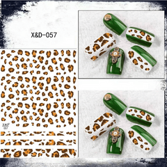 3D Adhesive Leopard Nail Sticker Sexy Pattern Decals For Manicure DIY