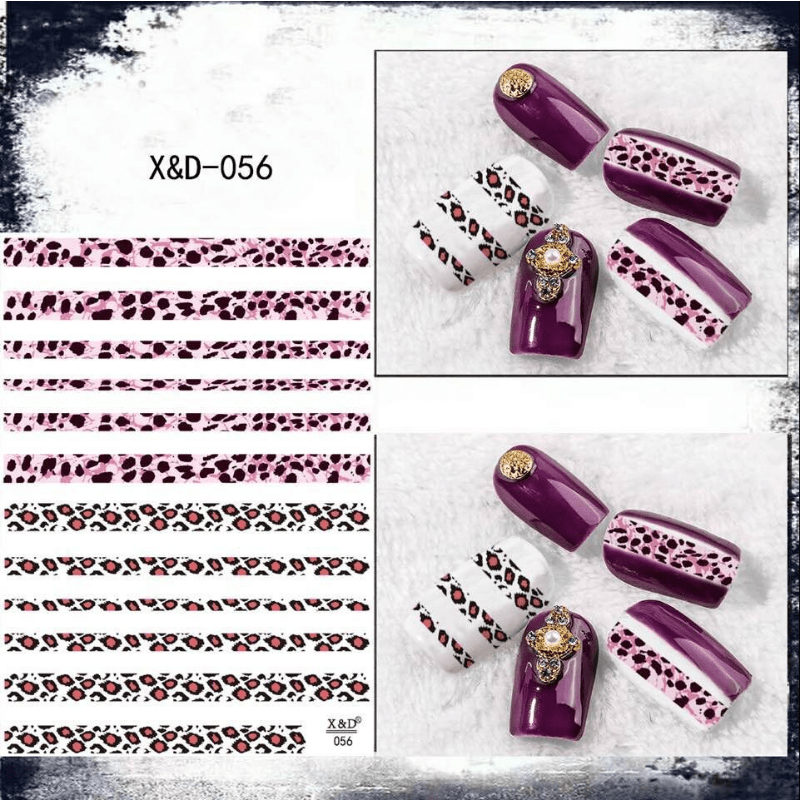 3D Adhesive Leopard Nail Sticker Sexy Pattern Decals For Manicure DIY