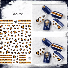3D Adhesive Leopard Nail Sticker Sexy Pattern Decals For Manicure DIY