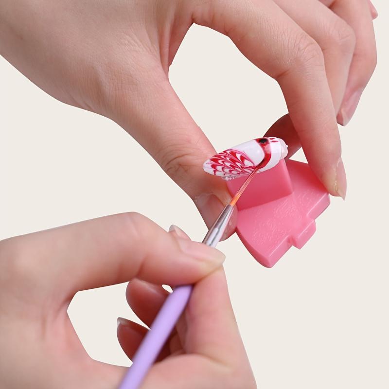 7 Pcs Purple Nail Brushes Set Nail Painting Brushes Nail Art Pen Acrylic Nail