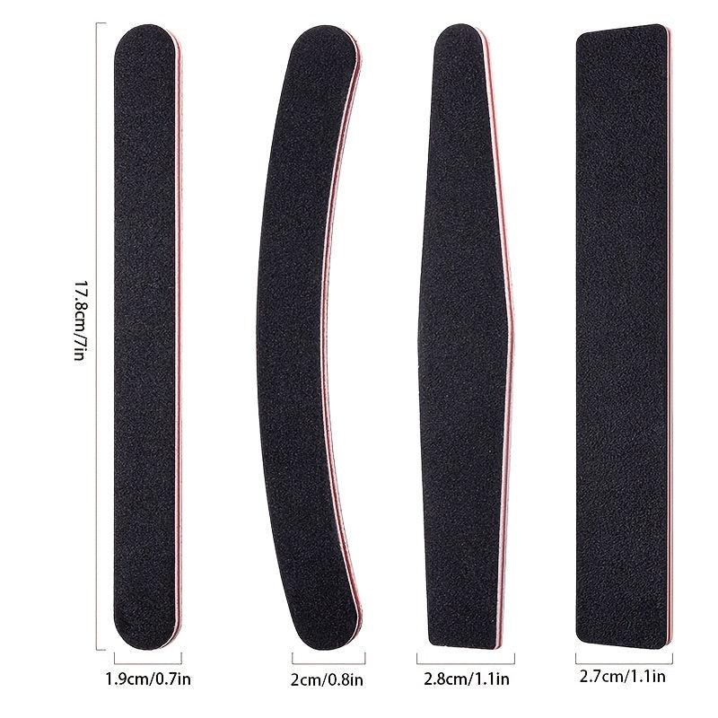 10 Pcs Nail File 100 180 Nail Files For Natural Nails Or Acrylic Nails