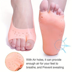 2pcs Silicone Gel Socks for Foot Care and Hydration