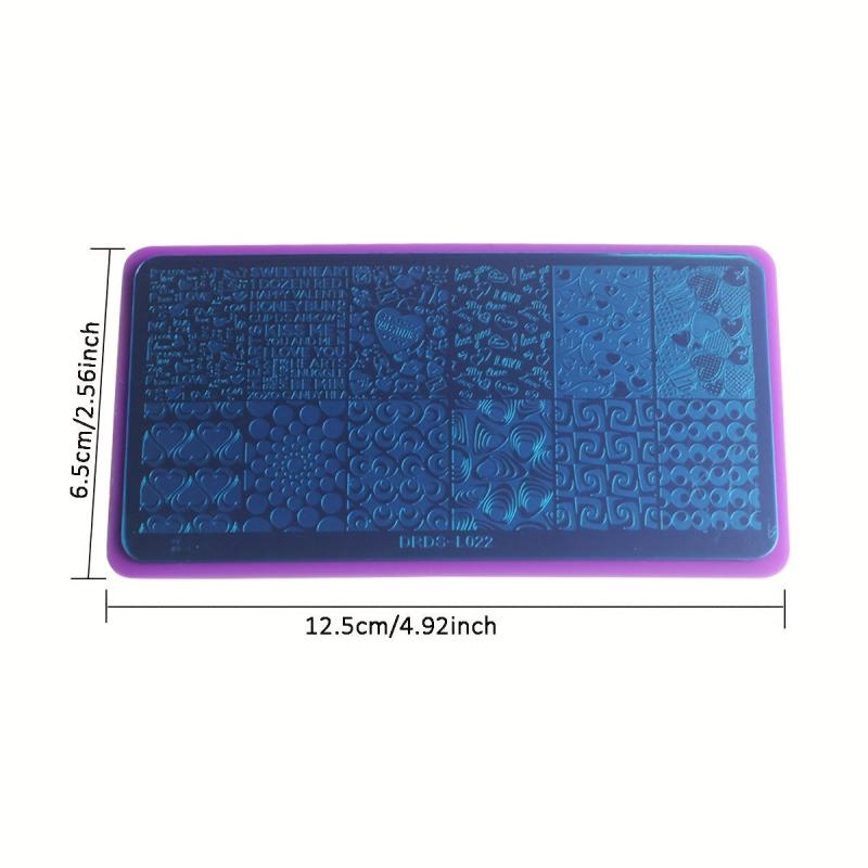 Rectangle Nail Art Stamp Template Stencils