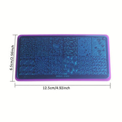 Rectangle Nail Art Stamp Template Stencils