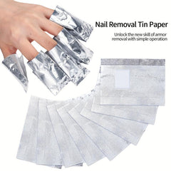 Aluminum Foil Nail Wraps for Gel Polish Removal - 50/100pcs