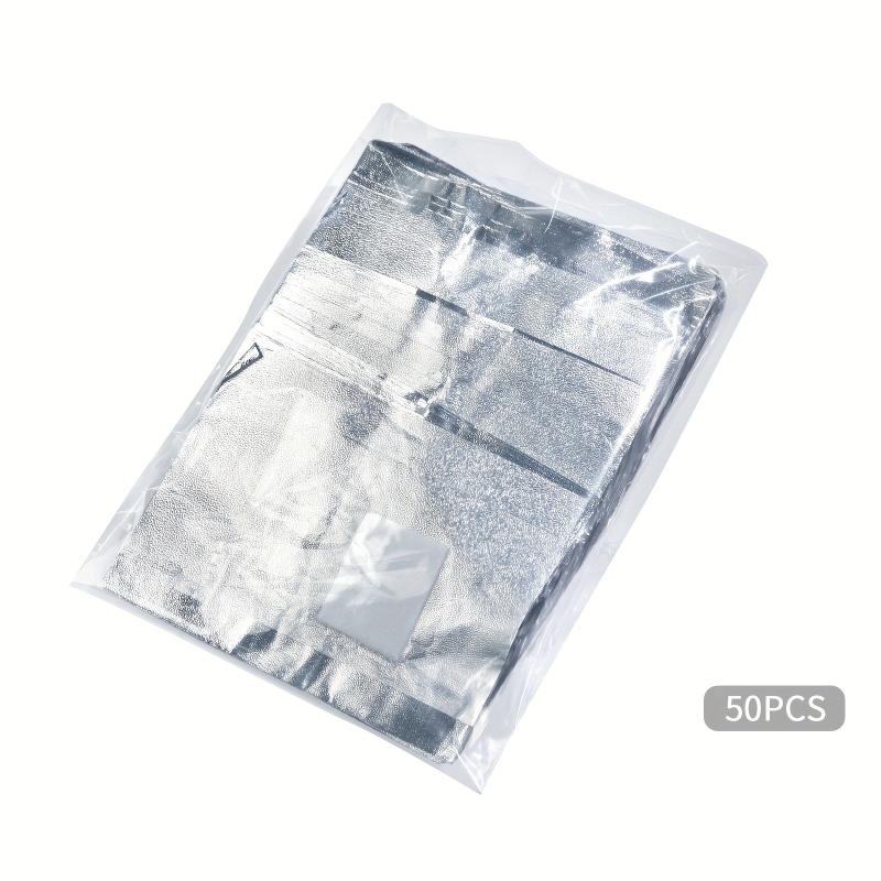 Aluminum Foil Nail Wraps for Gel Polish Removal - 50/100pcs
