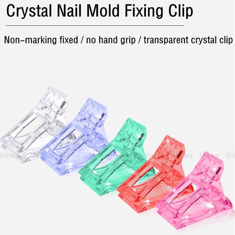 10 pcs Nail Tips Clips for Polygel Extensions - Manicure Nail Art Tool