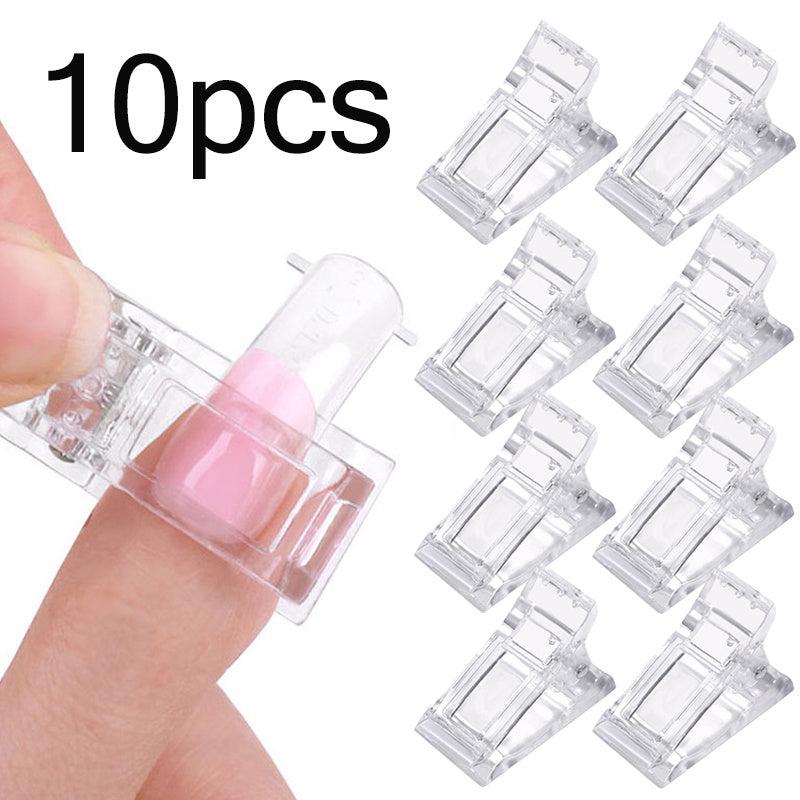 10 pcs Nail Tips Clips for Polygel Extensions - Manicure Nail Art Tool