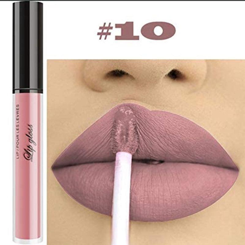 10pcs Matte Lipstick Set Velvety Waterproof Liquid Lipstick
