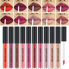 10pcs Matte Lipstick Set Velvety Waterproof Liquid Lipstick