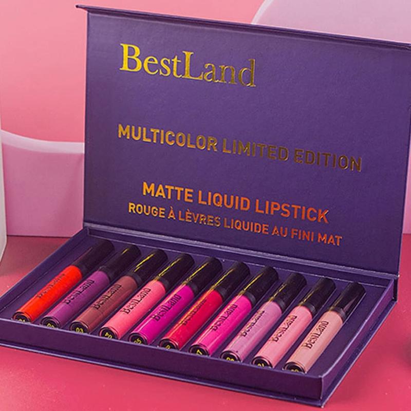 10pcs Matte Lipstick Set Velvety Waterproof Liquid Lipstick