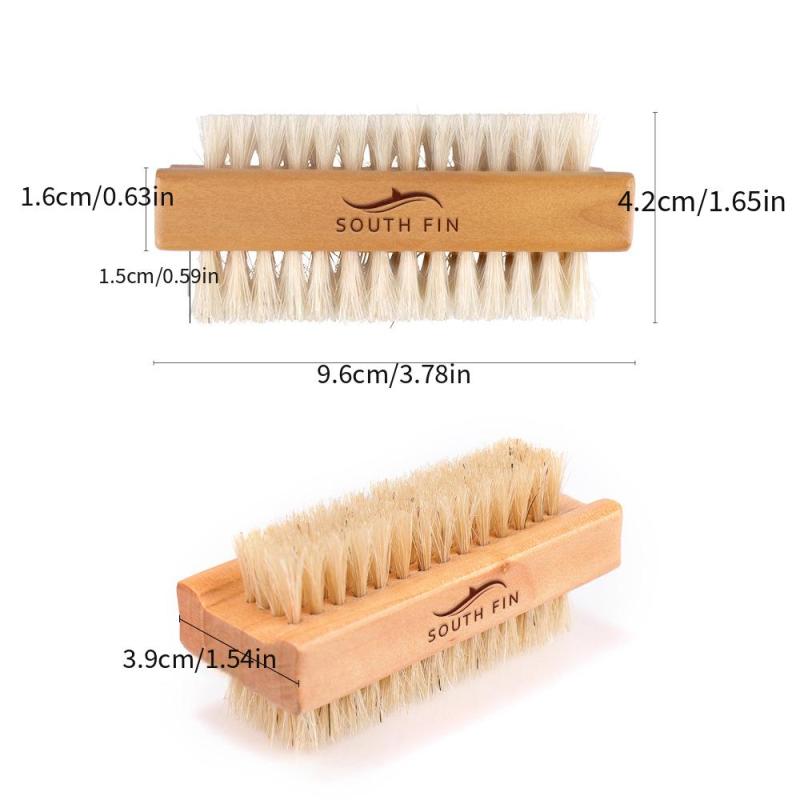 Wooden Toes & Nails Scrub Brush with 2 Sides