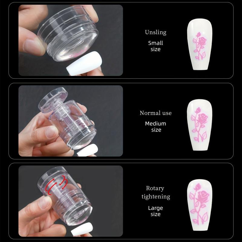 Multifunctional Transparent Nail Art Stamper Kit for Impressive Nail Designs