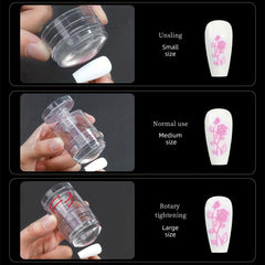 Multifunctional Transparent Nail Art Stamper Kit for Impressive Nail Designs
