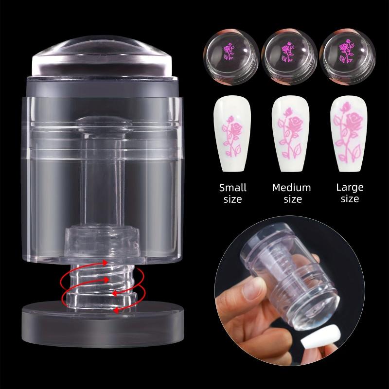 Multifunctional Transparent Nail Art Stamper Kit for Impressive Nail Designs
