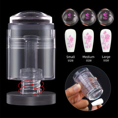 Multifunctional Transparent Nail Art Stamper Kit for Impressive Nail Designs