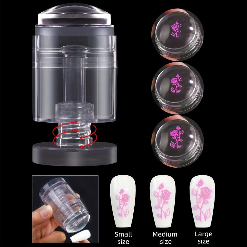 Multifunctional Transparent Nail Art Stamper Kit for Impressive Nail Designs