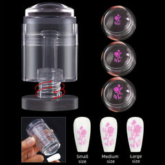 Multifunctional Transparent Nail Art Stamper Kit for Impressive Nail Designs