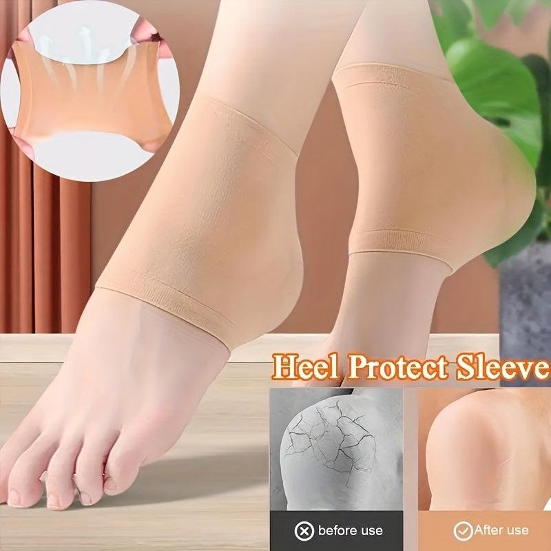 Moisturizing Gel Heel Socks - Open Toe Socks For Dry Hard Cracked Heels