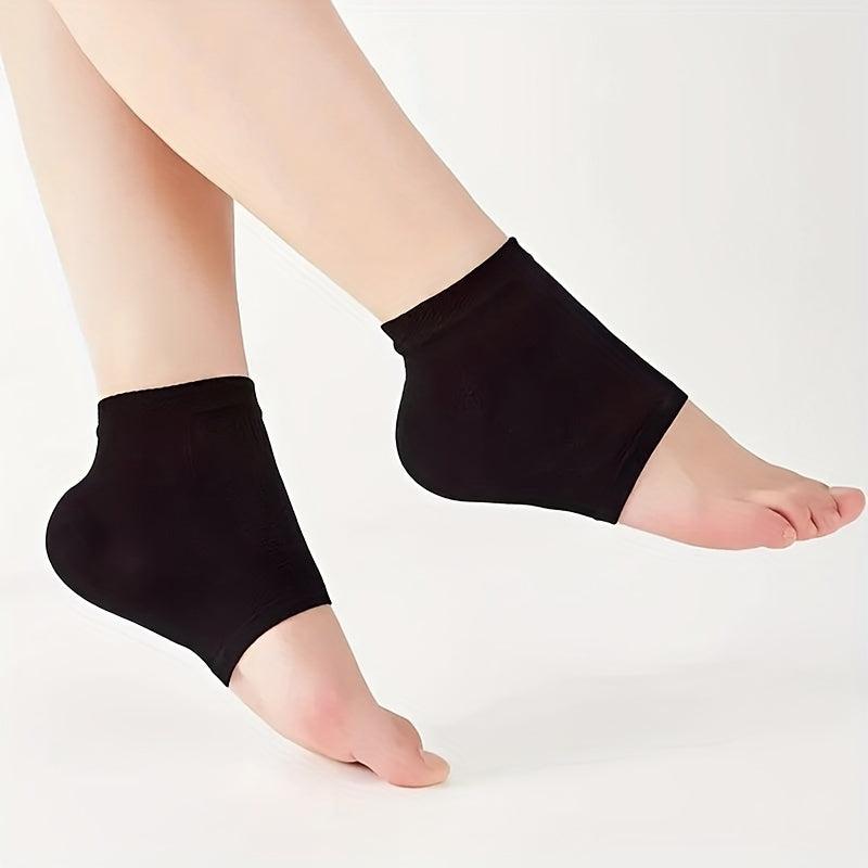 Moisturizing Gel Heel Socks - Open Toe Socks For Dry Hard Cracked Heels