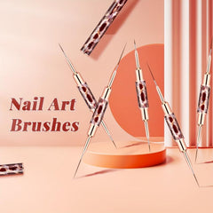 Nail Art Brush Set - 10 Heads for Fine Drawing - Professional Nail Artist Tools